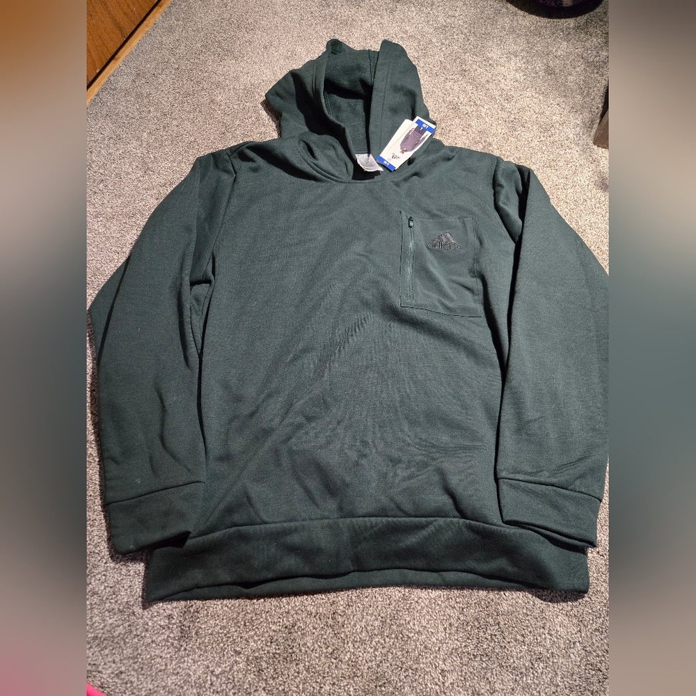Adidas Men's Green Hoodie